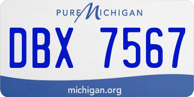 MI license plate DBX7567