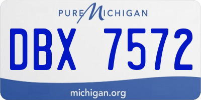 MI license plate DBX7572