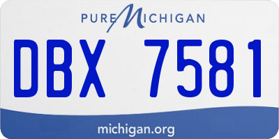 MI license plate DBX7581