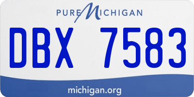 MI license plate DBX7583