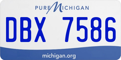 MI license plate DBX7586