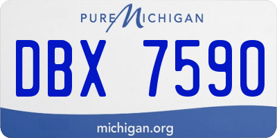 MI license plate DBX7590