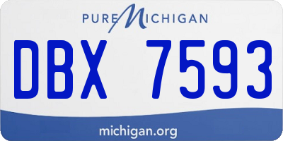 MI license plate DBX7593