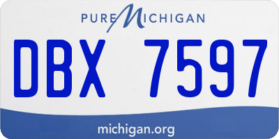 MI license plate DBX7597
