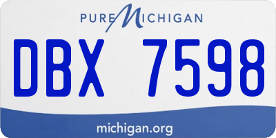 MI license plate DBX7598