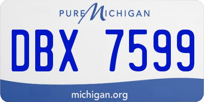 MI license plate DBX7599