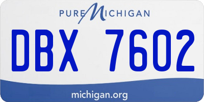 MI license plate DBX7602