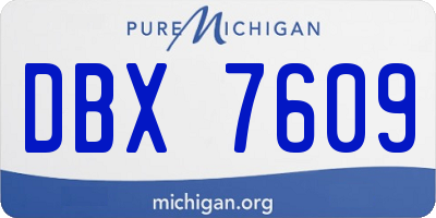 MI license plate DBX7609