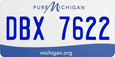 MI license plate DBX7622