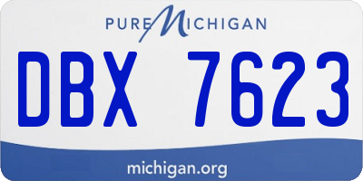 MI license plate DBX7623