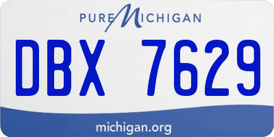 MI license plate DBX7629