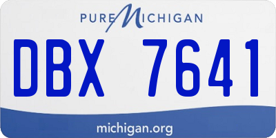 MI license plate DBX7641