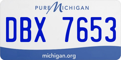 MI license plate DBX7653