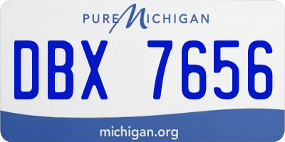 MI license plate DBX7656