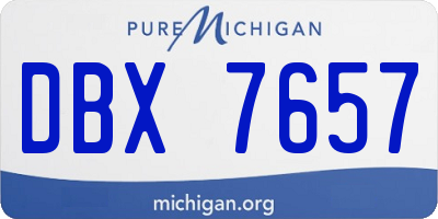 MI license plate DBX7657