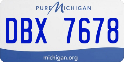 MI license plate DBX7678