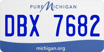 MI license plate DBX7682