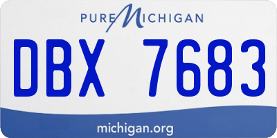 MI license plate DBX7683
