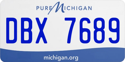 MI license plate DBX7689