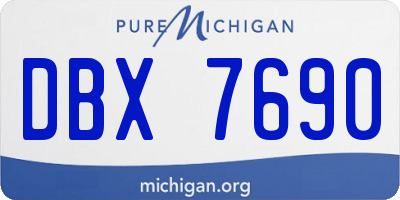 MI license plate DBX7690