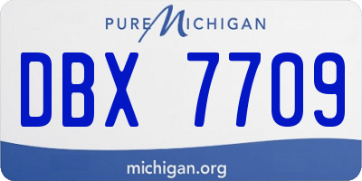 MI license plate DBX7709