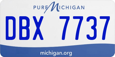 MI license plate DBX7737