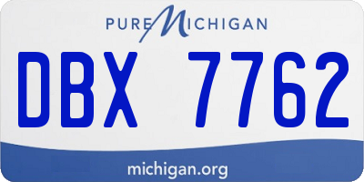 MI license plate DBX7762