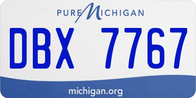 MI license plate DBX7767