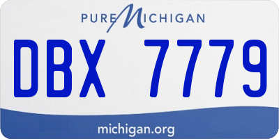 MI license plate DBX7779