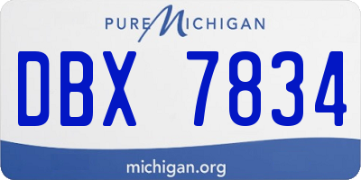 MI license plate DBX7834