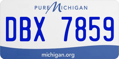 MI license plate DBX7859