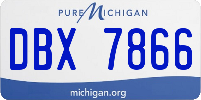 MI license plate DBX7866