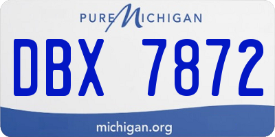 MI license plate DBX7872