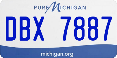 MI license plate DBX7887