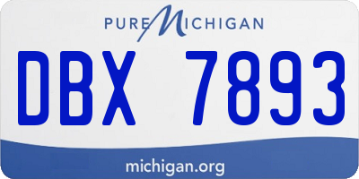 MI license plate DBX7893
