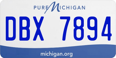 MI license plate DBX7894