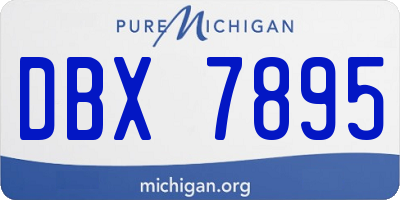 MI license plate DBX7895