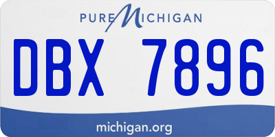 MI license plate DBX7896