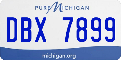 MI license plate DBX7899