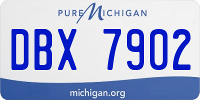 MI license plate DBX7902