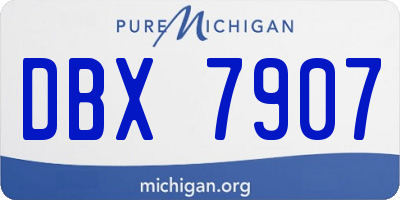 MI license plate DBX7907