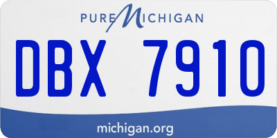 MI license plate DBX7910