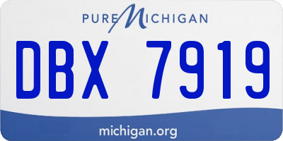 MI license plate DBX7919