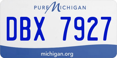 MI license plate DBX7927
