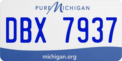 MI license plate DBX7937