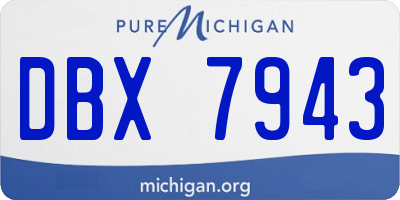 MI license plate DBX7943