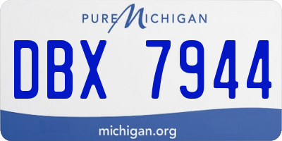 MI license plate DBX7944