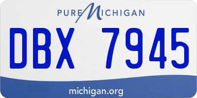 MI license plate DBX7945