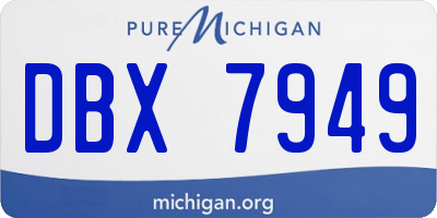 MI license plate DBX7949