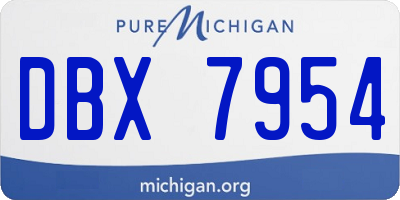 MI license plate DBX7954